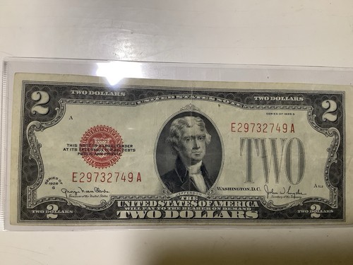 Two dollar bill small face - bill,