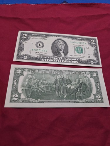 Uncirculated two dollar bill - uncirculated,