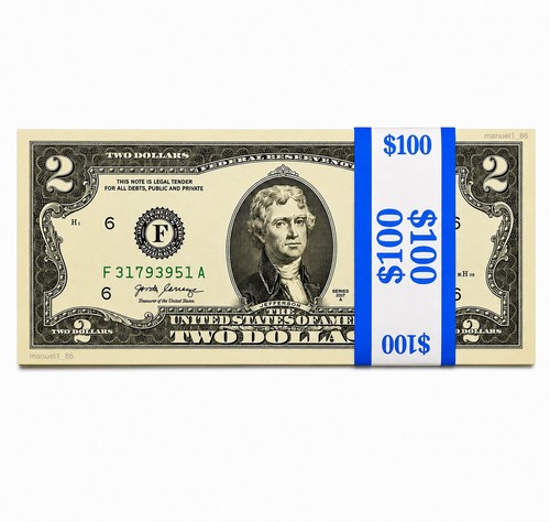 New uncirculated two dollar - two,